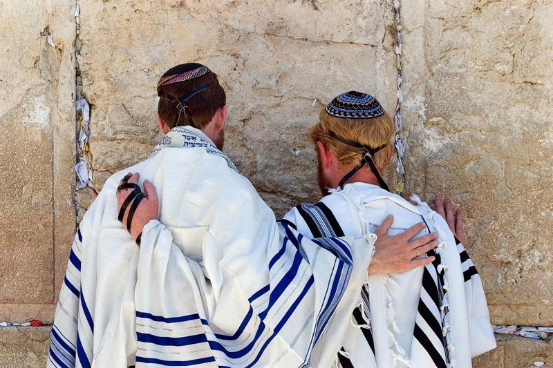 Men at Wailing Wall